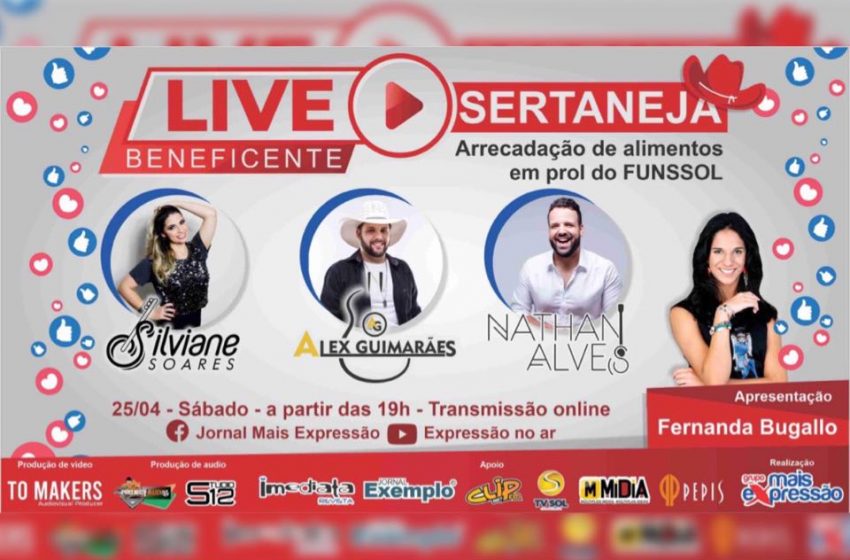  Live Sertaneja Beneficente acontece neste sábado